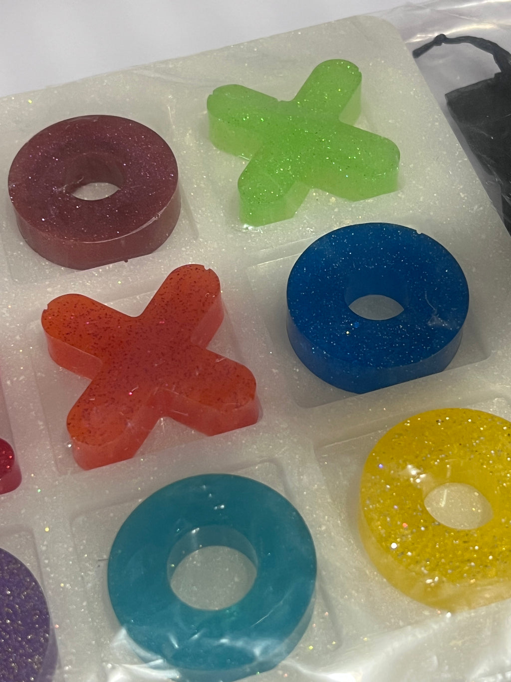 Tic Tac Toe - White/Multi Colored