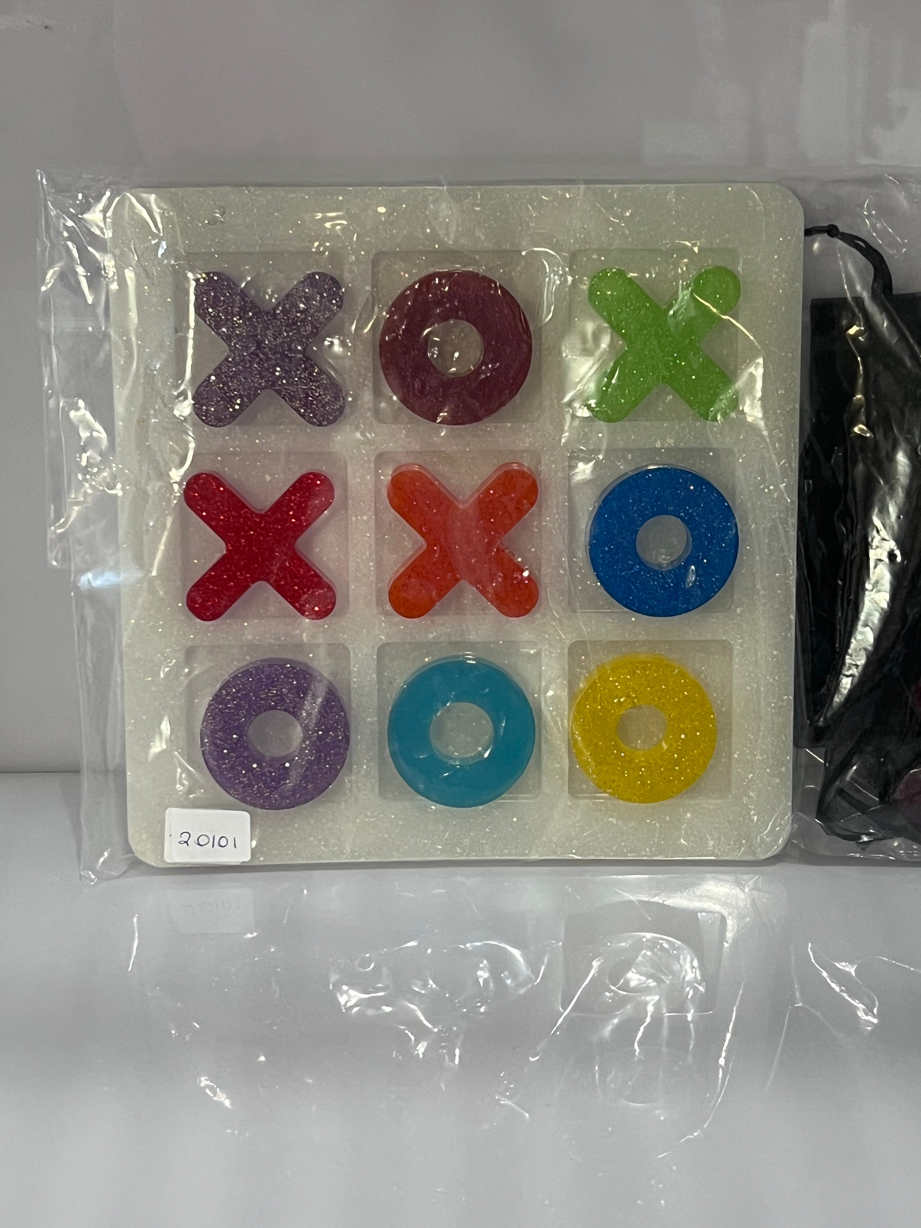 Tic Tac Toe - White/Multi Colored