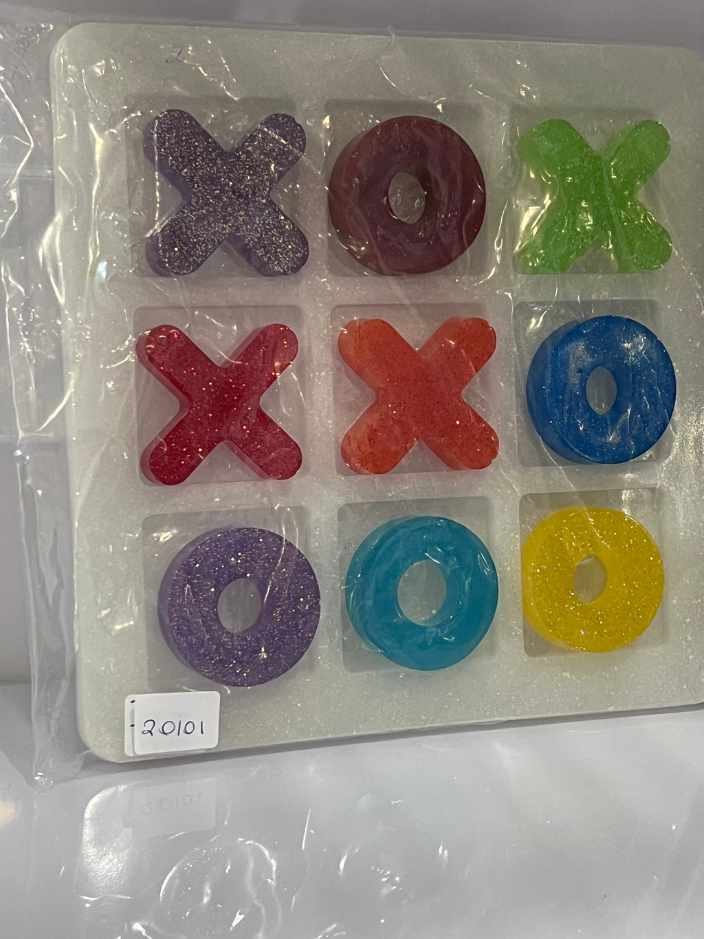 Tic Tac Toe - White/Multi Colored