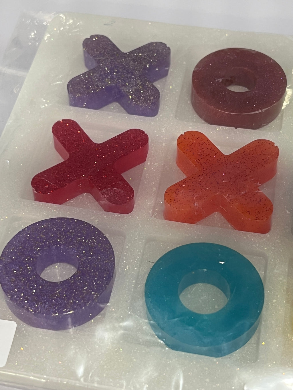 Tic Tac Toe - White/Multi Colored