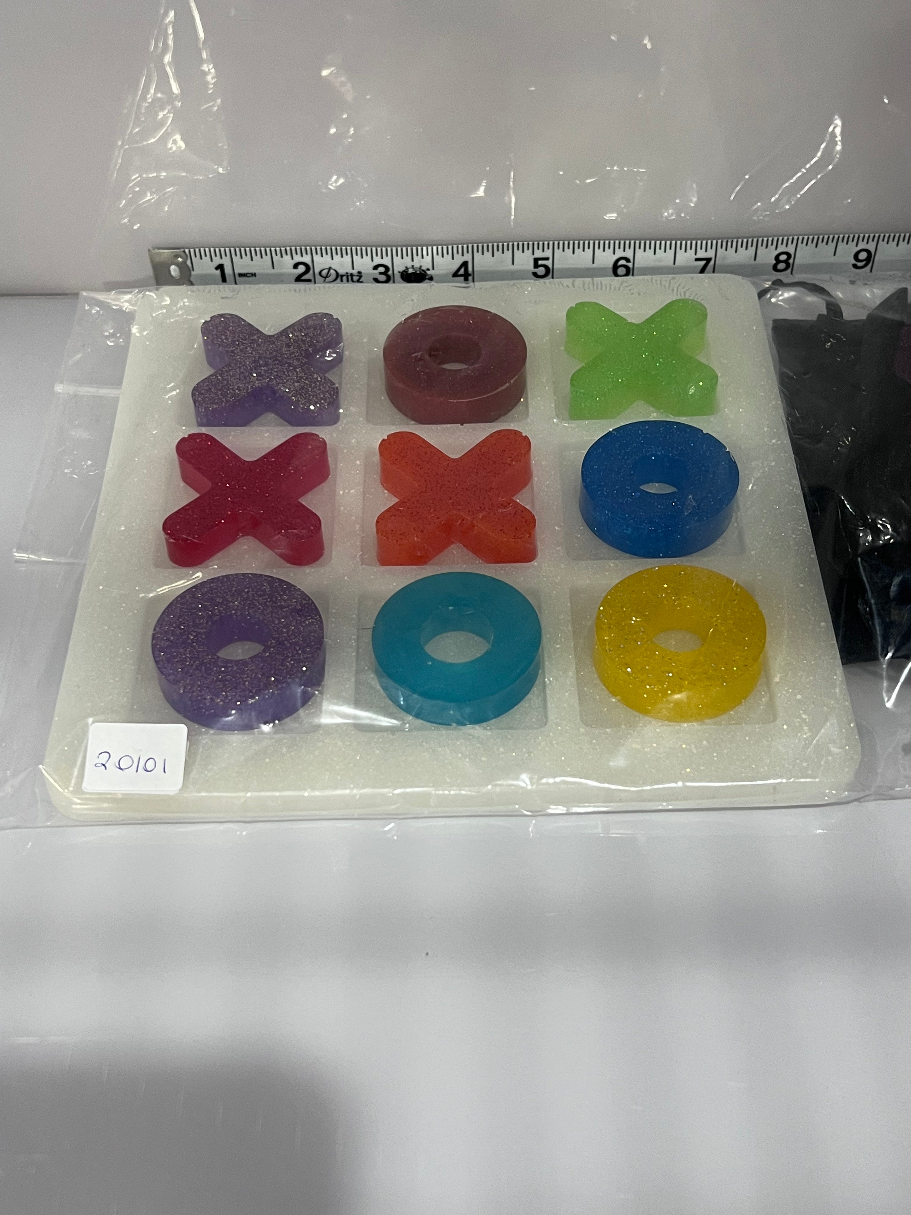 Tic Tac Toe - White/Multi Colored
