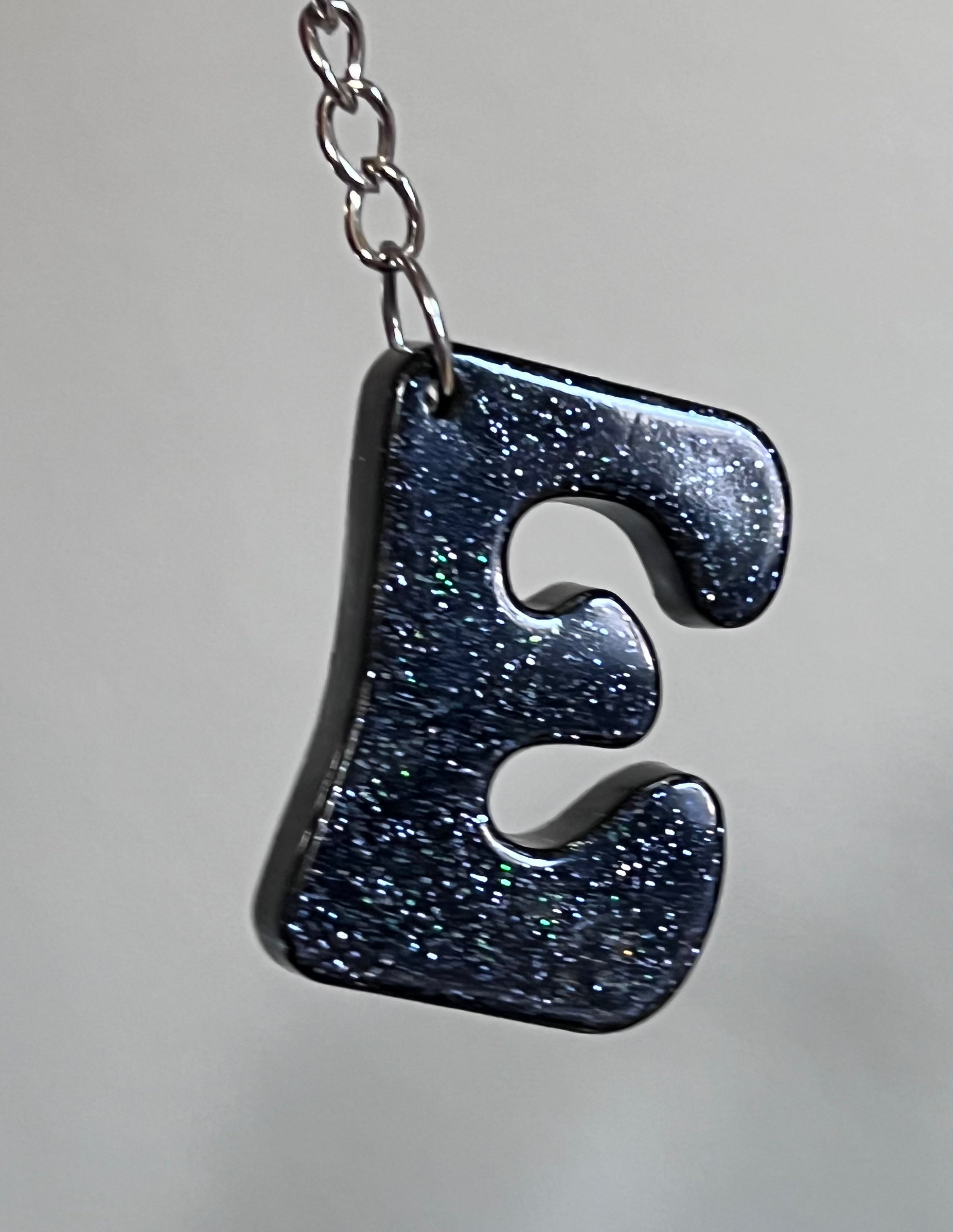 Handmade Resin “E” Initial Keychains