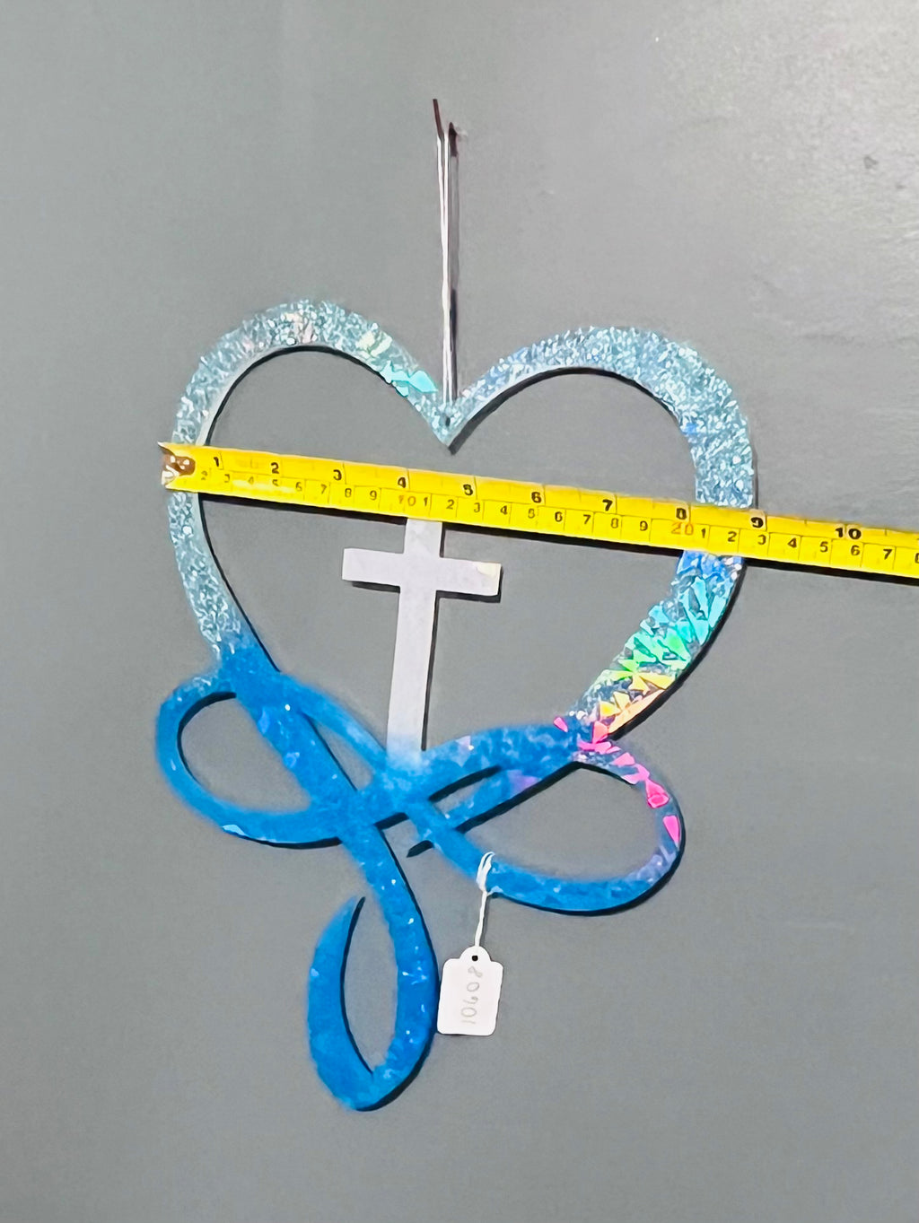 Handmade Infinity Heart Cross Wall Decor