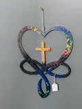 Handmade Infinity Heart Cross Wall Decor