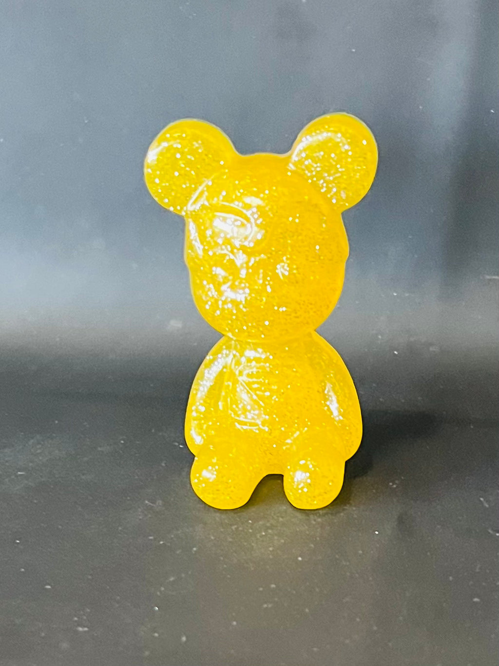 Resin Bear - Yellow Glitter