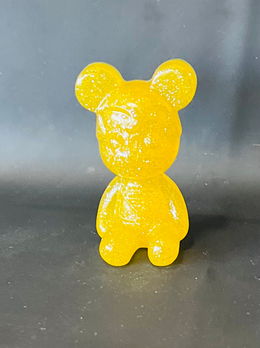 Resin Bear - Yellow Glitter