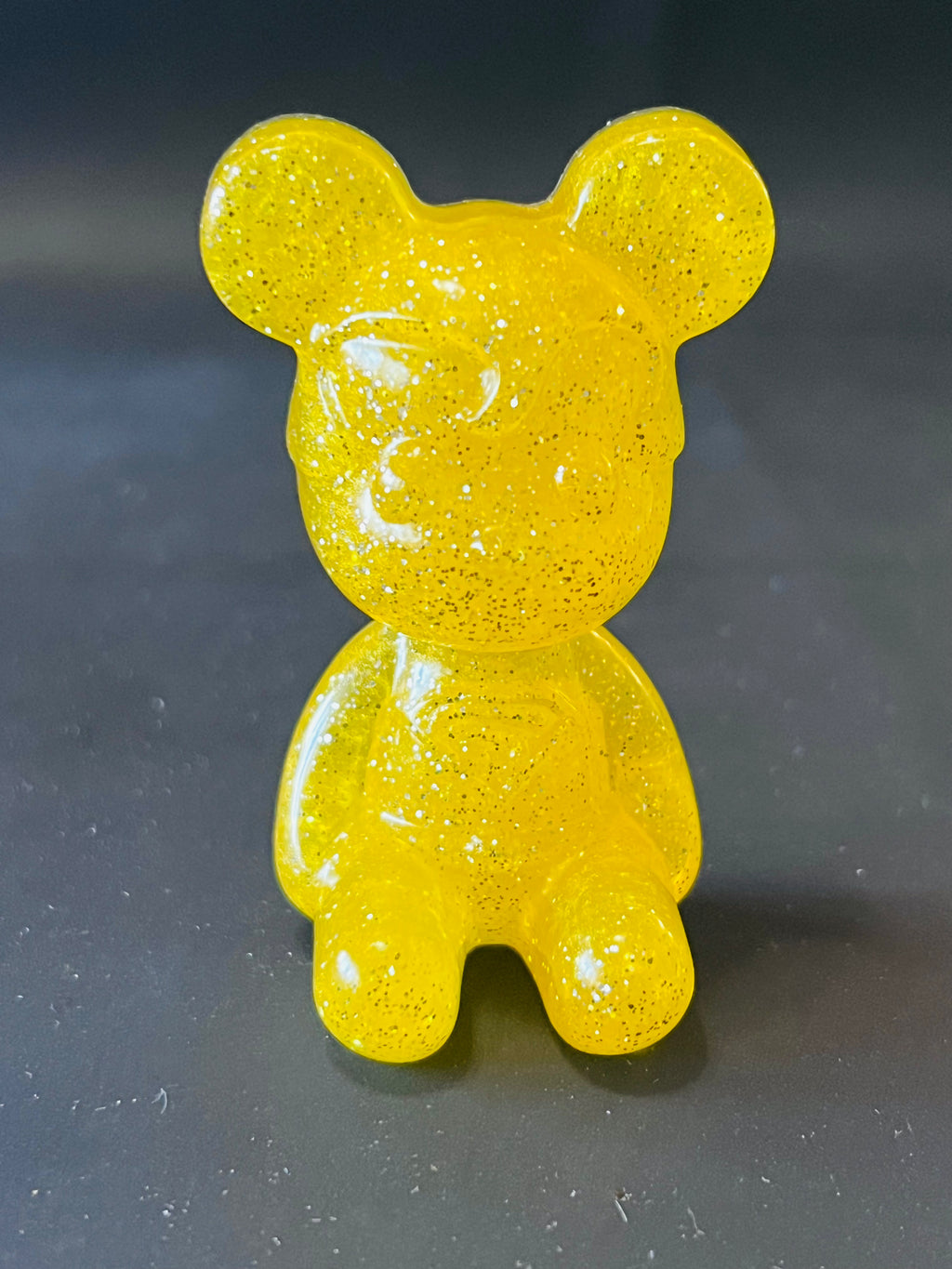Resin Bear - Yellow Glitter