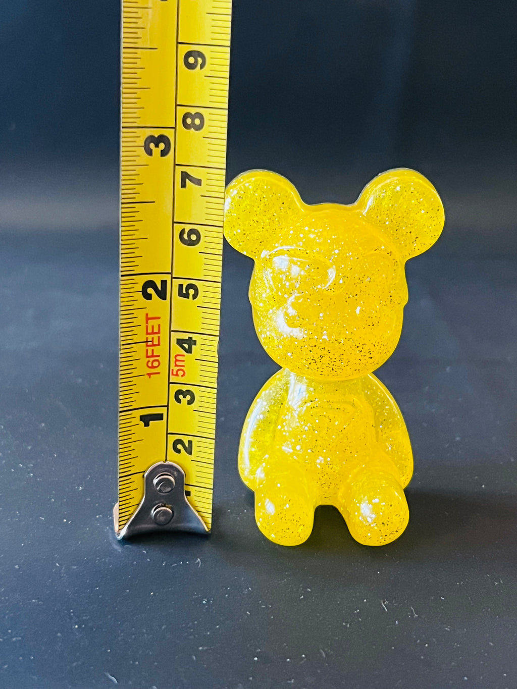 Resin Bear - Yellow Glitter