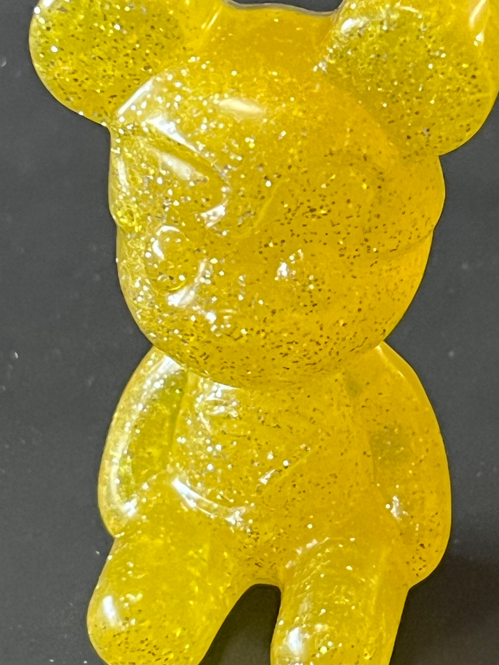 Resin Bear - Yellow Glitter