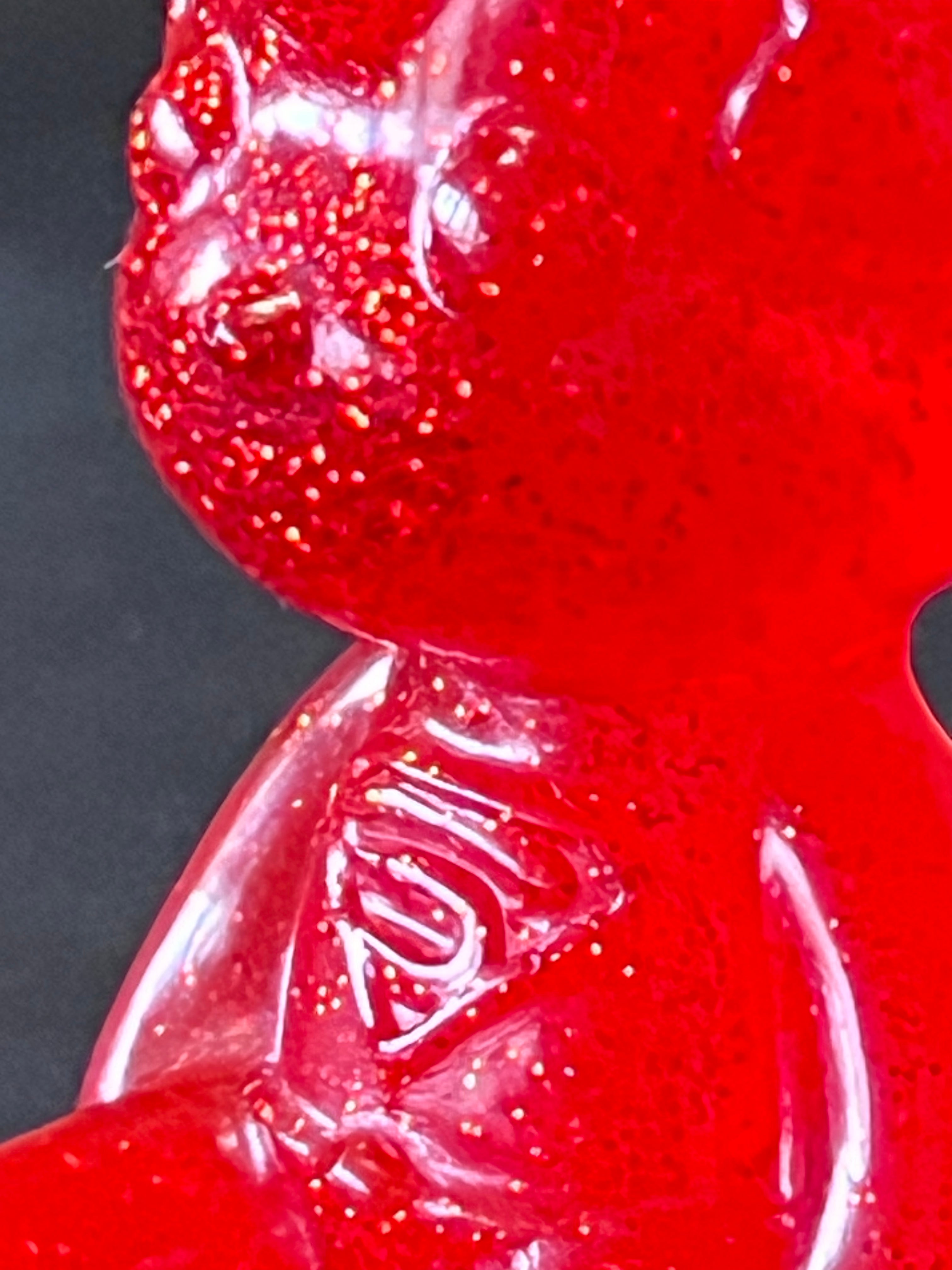 Resin Bear - Red Sparkle