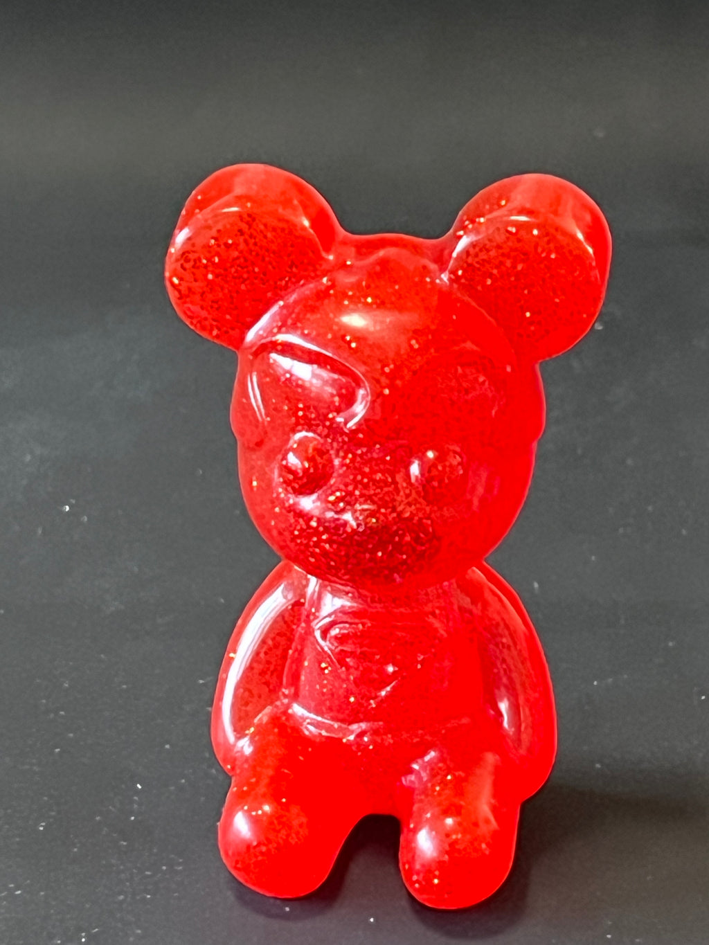 Resin Bear - Red Sparkle