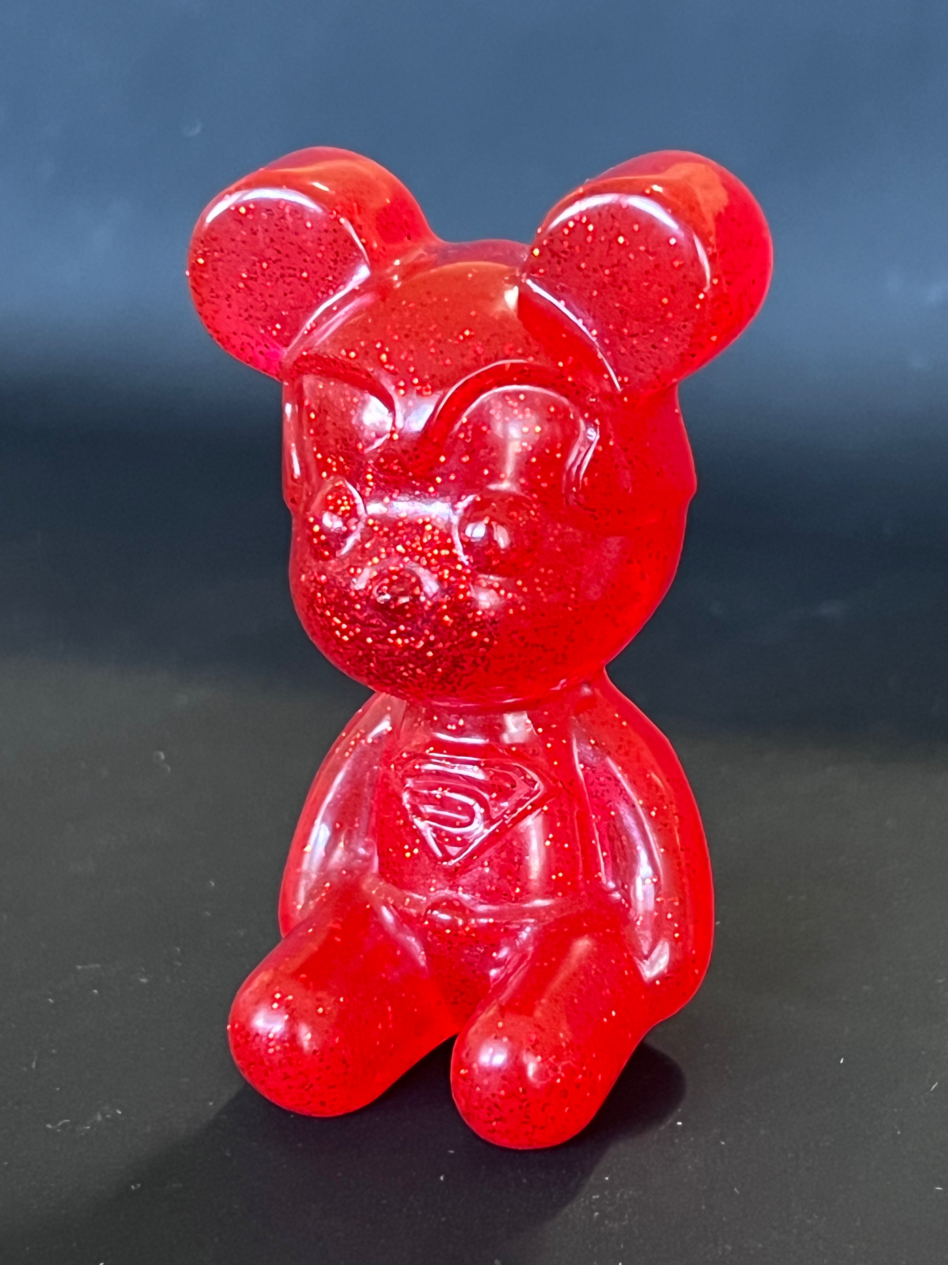 Resin Bear - Red Sparkle