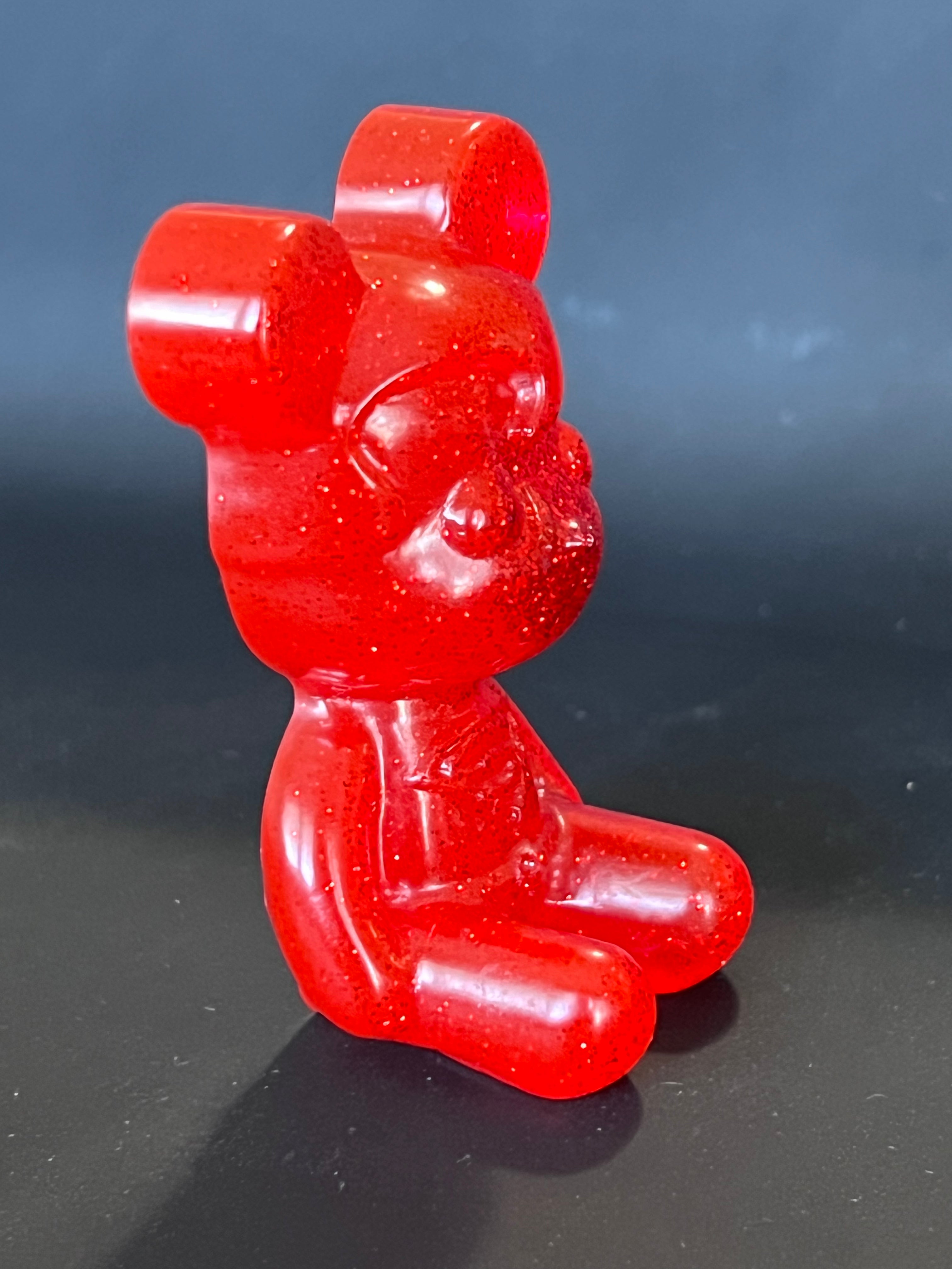 Resin Bear - Red Sparkle
