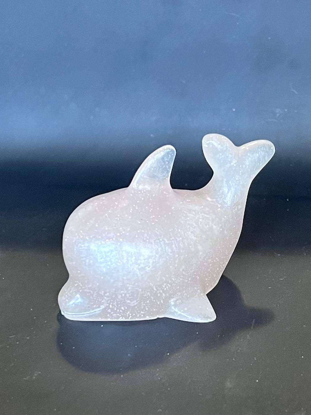 Resin Dolphin - White Sparkle