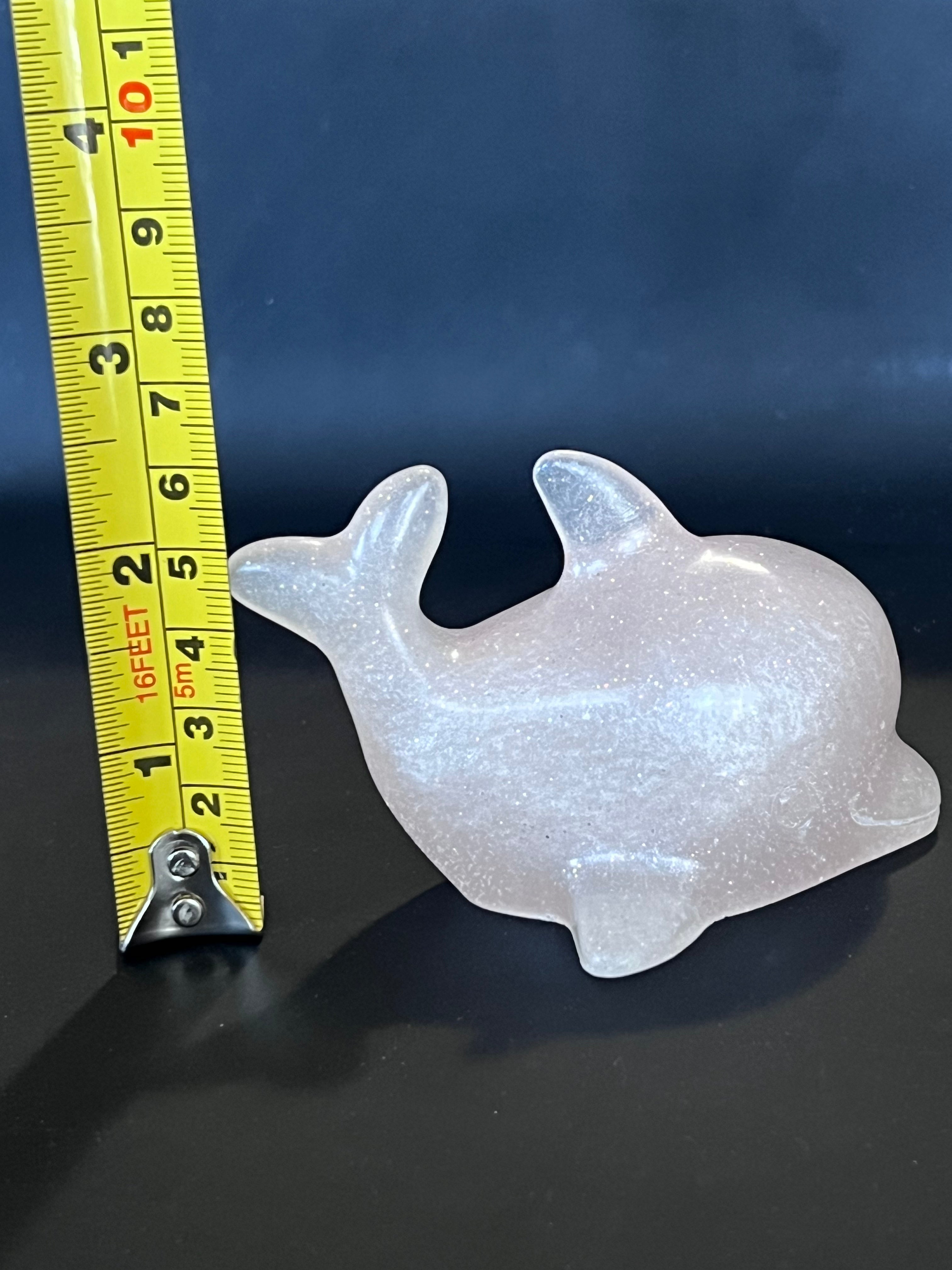 Resin Dolphin - White Sparkle