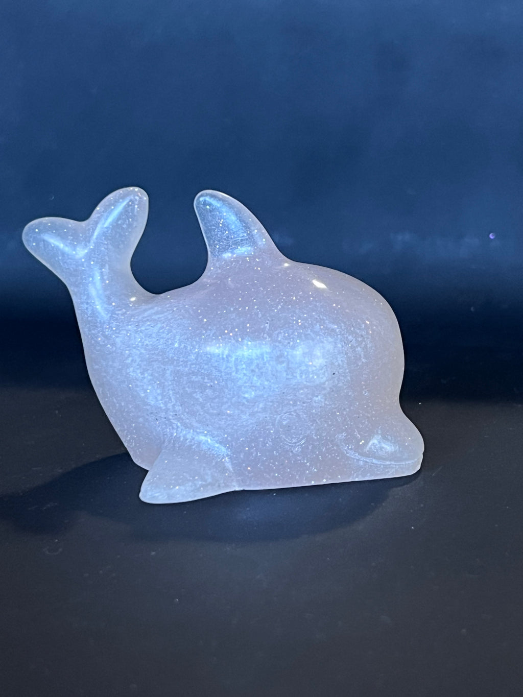 Resin Dolphin - White Sparkle