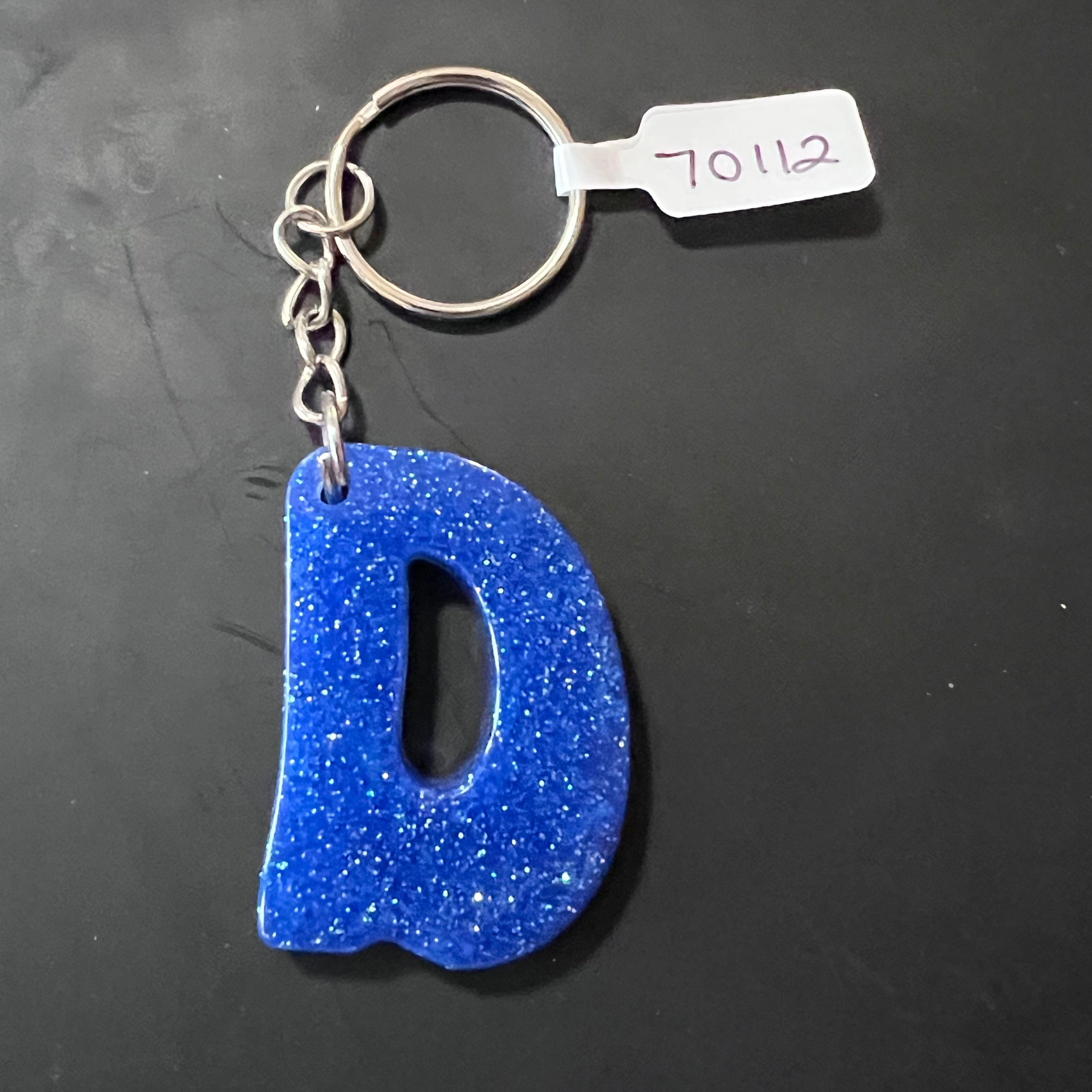 Handmade Resin “D” Initial Keychains