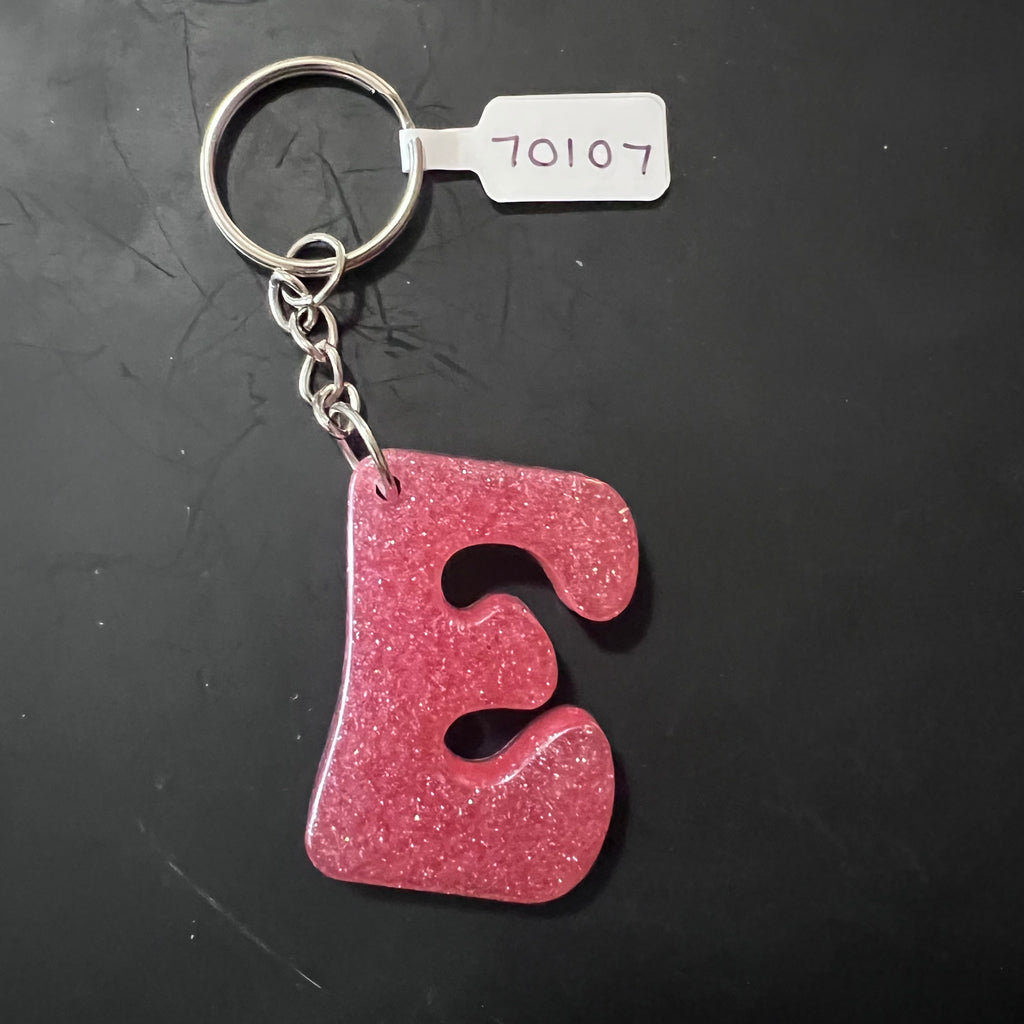 Handmade Resin “E” Initial Keychains