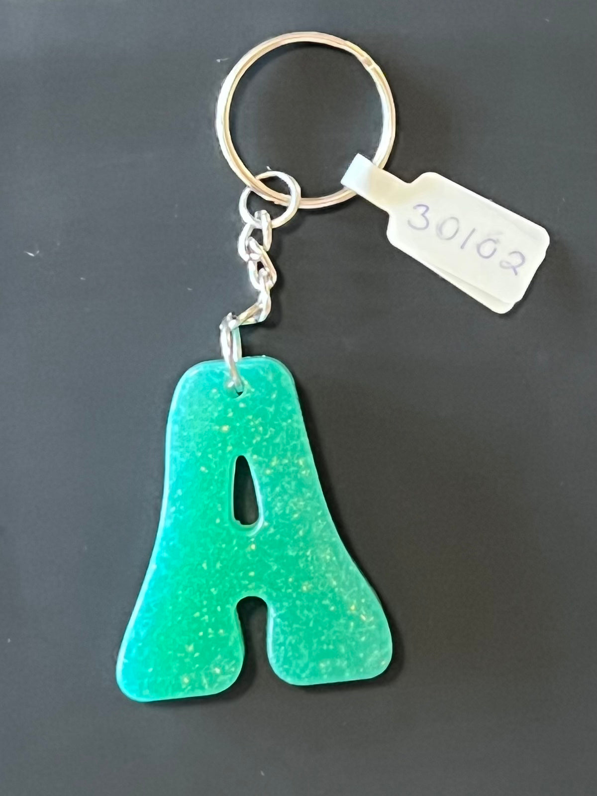 Handmade Resin “A” Initial Keychains