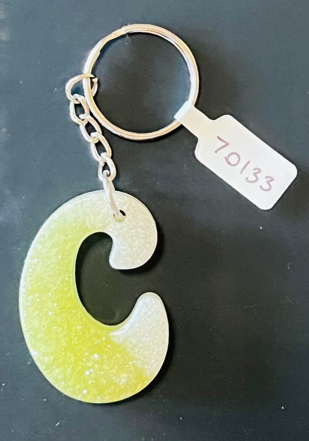 Handmade Resin “C” Initial Keychains