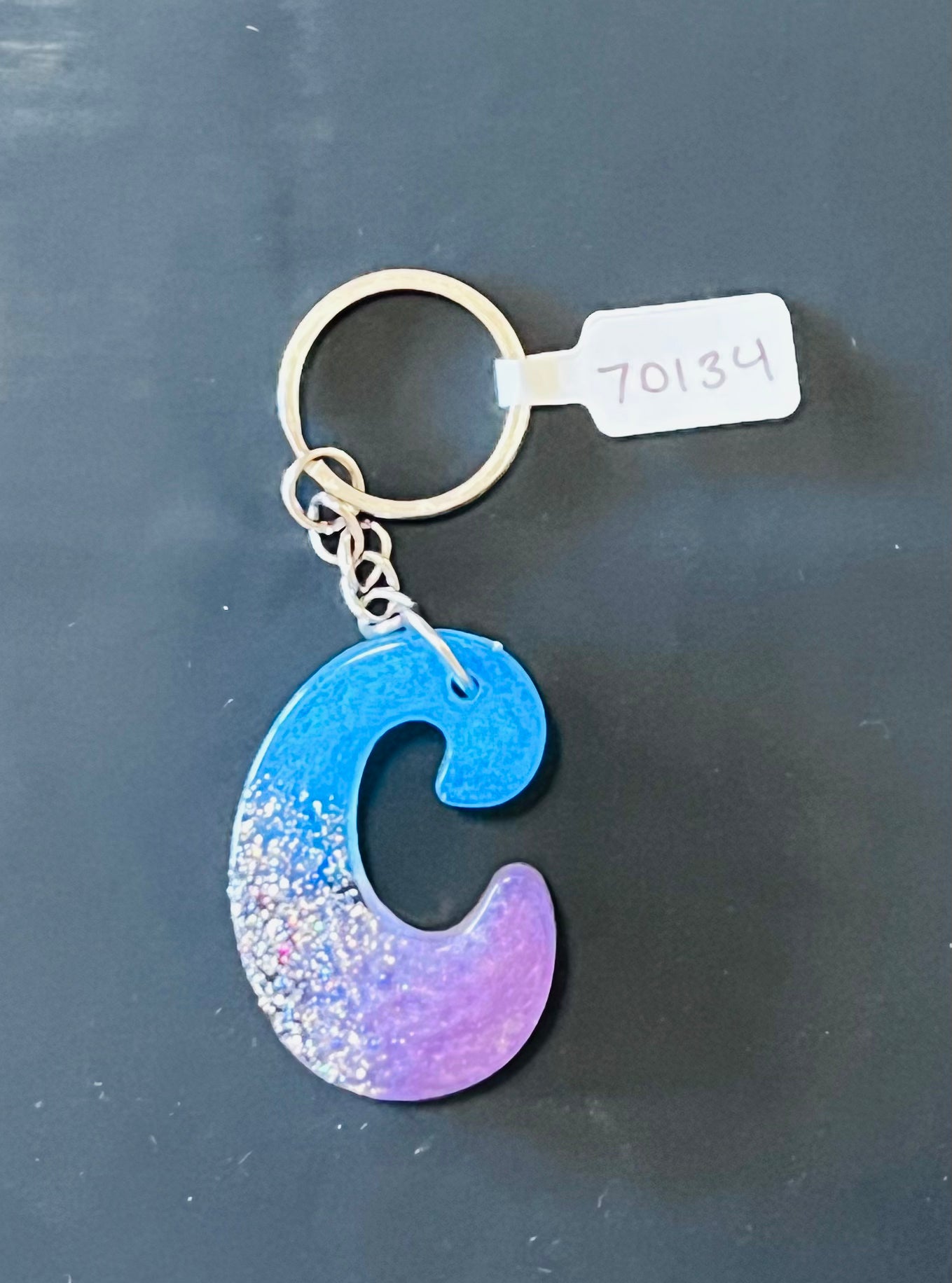 Handmade Resin “C” Initial Keychains