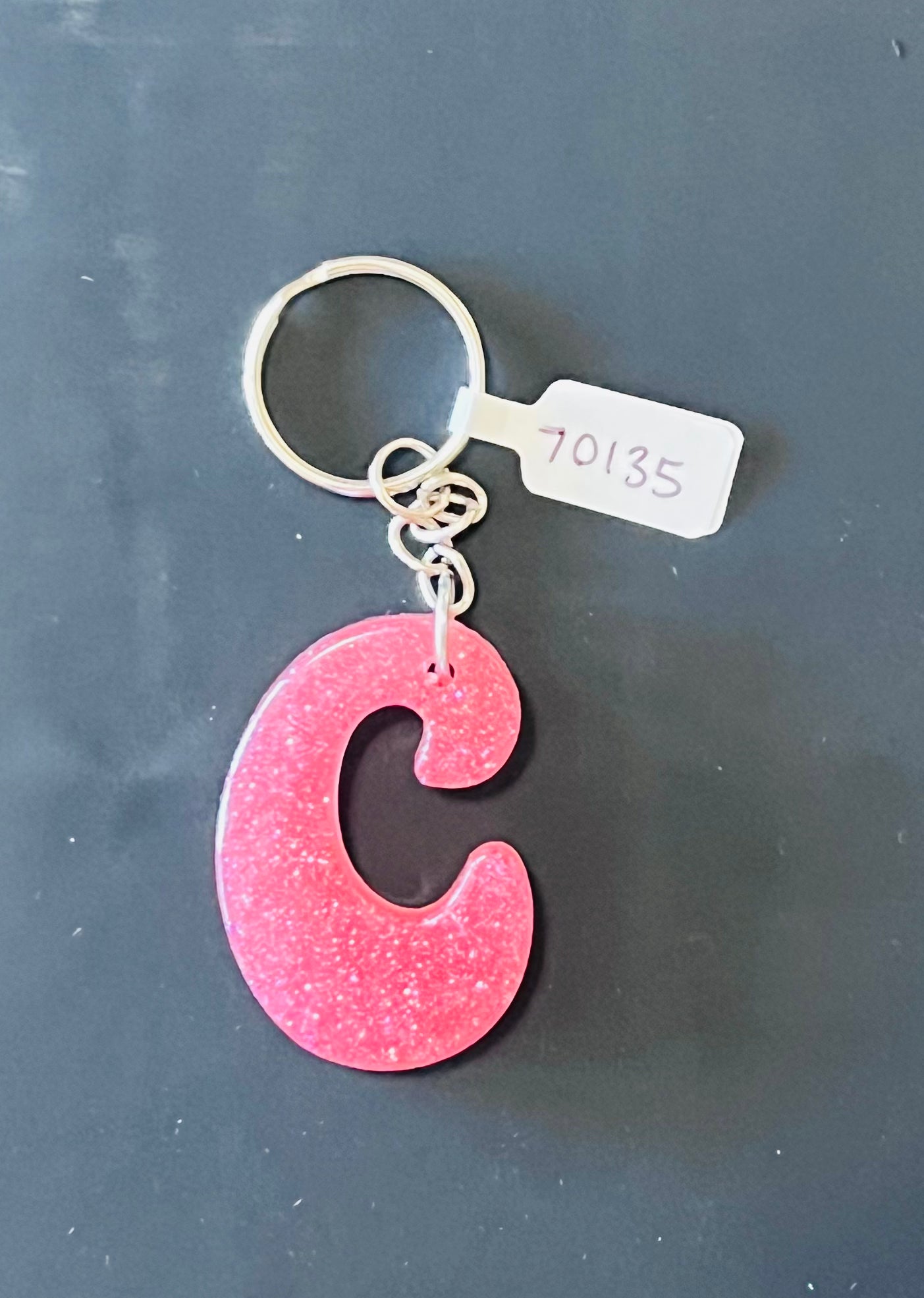 Handmade Resin “C” Initial Keychains