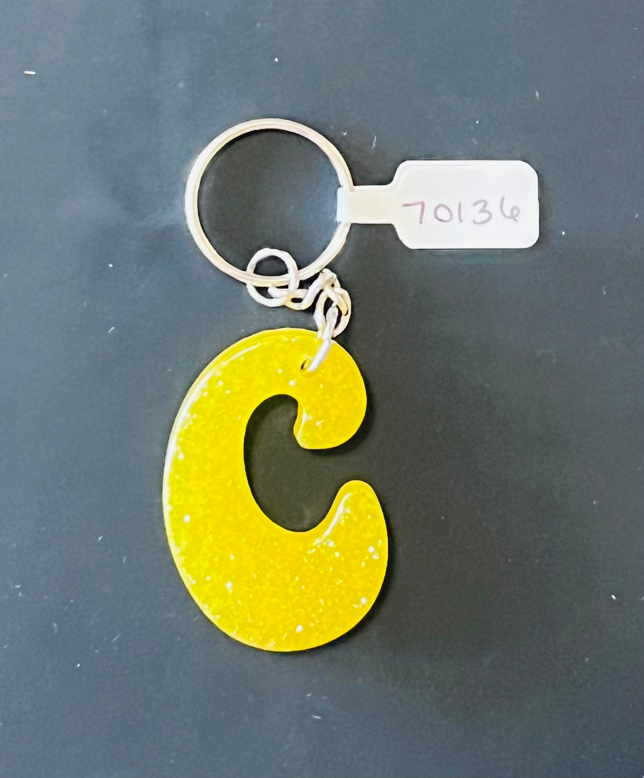 Handmade Resin “C” Initial Keychains