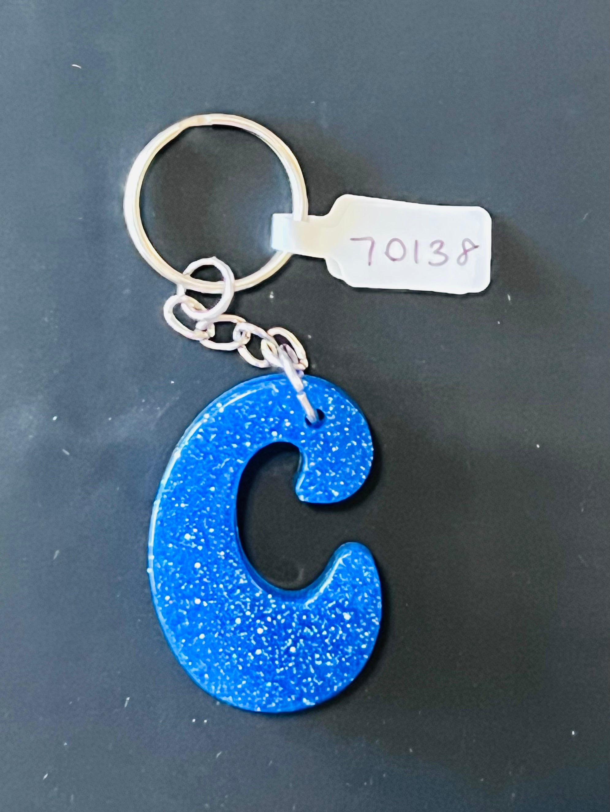 Handmade Resin “C” Initial Keychains