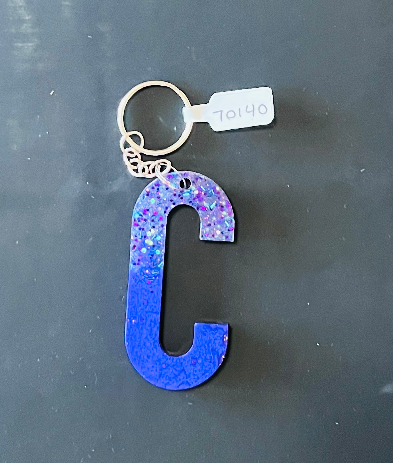 Handmade Resin “C” Initial Keychains